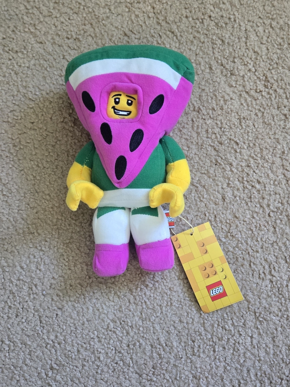 LEGO Kids Plush Watermelon Costume Minifigure - Pink & Green